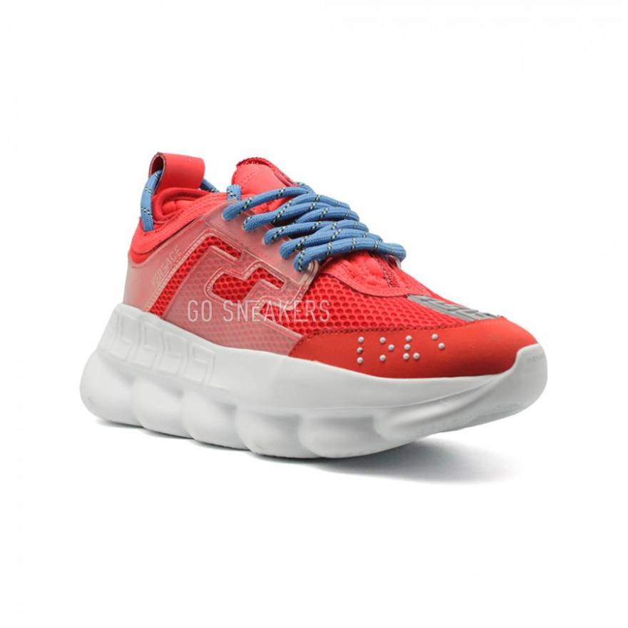 Versace chain reaction red white and blue clearance