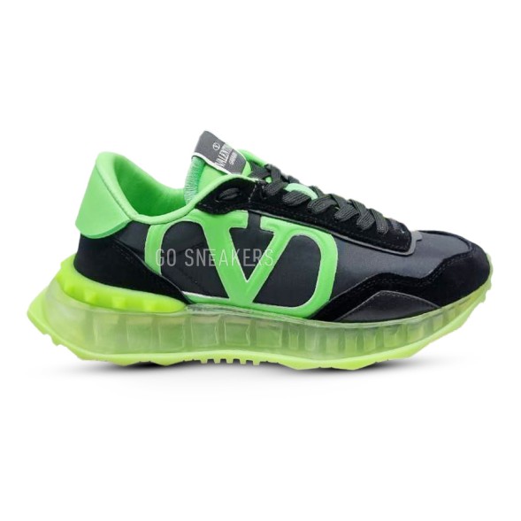 Женские кроссовки Valentino Vlogo Lacerunner Black/Green