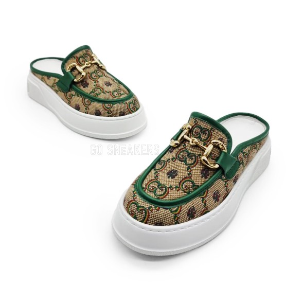 Унисекс сабо Gucci Sabo Brown/Green