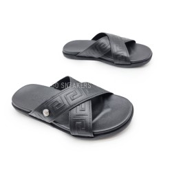 Versace Flip-flops Leather X Black Logo