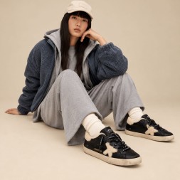 Golden Goose Super-Star Winter Black With Shearling Star