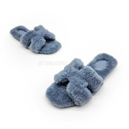 Hermes Flip-flops Wool Blue