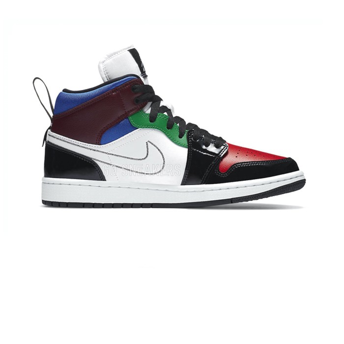 Nike Air Jordan 1 Mid SE Black White Multi Color