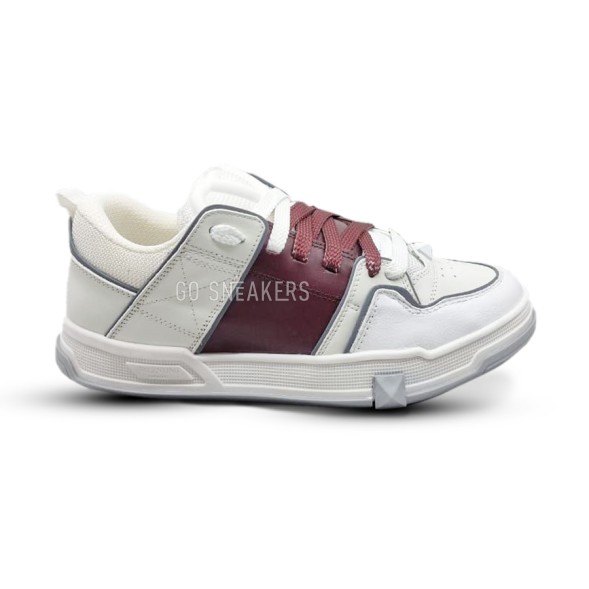 Унисекс кроссовки Valentino Runner White/Burgundi