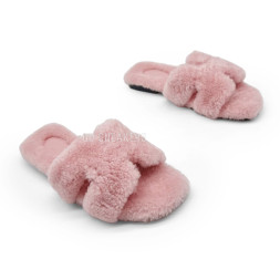 Hermes Flip-flops Wool Pink