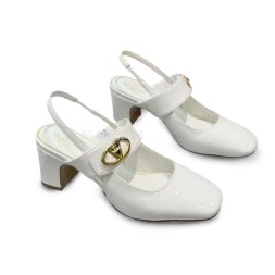 Valentino Leather Pumps Lacquered White