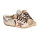 Женские кеды Golden Goose Superstar with Leopard Print and Swarovski Crystal Star