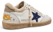 Женские зимние кеды Golden Goose Super-Star Winter White Shearling Blue Glitter Star