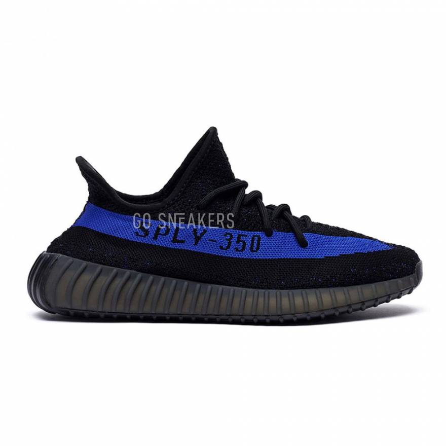 Blue and black yeezys best sale