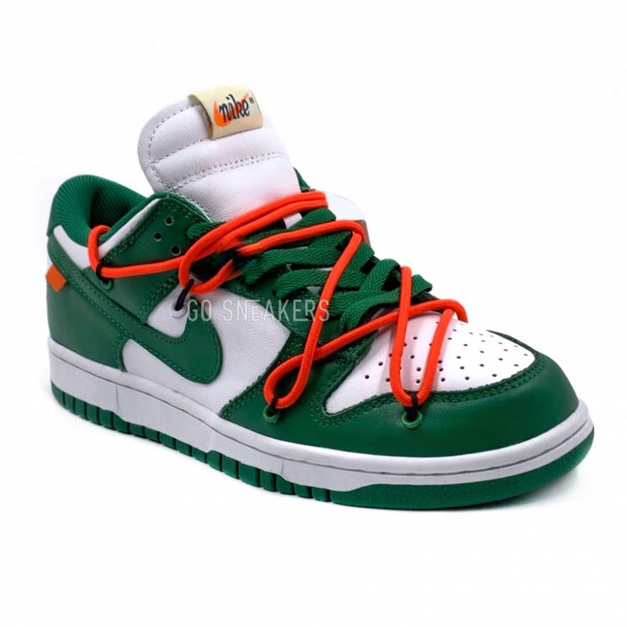 nike dunk x off white pine green