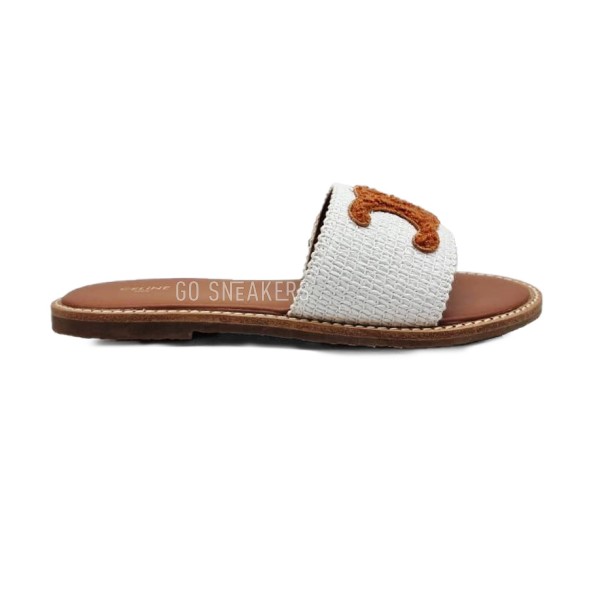 Женские шлепки Celine Flip-flops Textile White