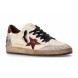 Женские кеды Golden Goose Ball Star with Cherry Crocodile Star and Heel Tab