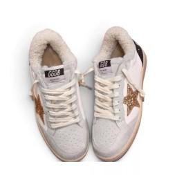 Golden Goose WINTER Ball Star with Gold Glitter Star and Black Heel Tab