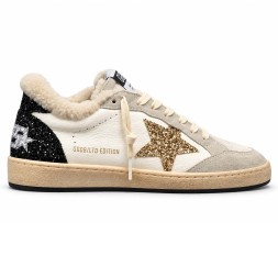 Golden Goose WINTER Ball Star with Gold Glitter Star and Black Heel Tab