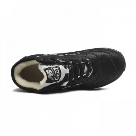 Женские зимние кроссовки New Balance 574 High-top Black Leather