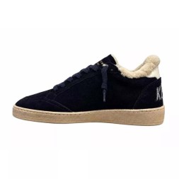 Golden Goose WINTER Ball Star in Blue Suede with White Leather Star and Heel Tab