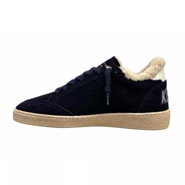 Женские зимние кеды Golden Goose WINTER Ball Star in Blue Suede with White Leather Star and Heel Tab