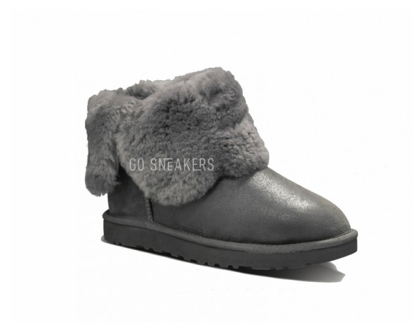 Женские угги с пуговицей Bailey Button Metallic Grey