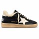 Мужские зимние кеды Golden Goose WINTER Ball Star in Black Nappa with White Leather Star
