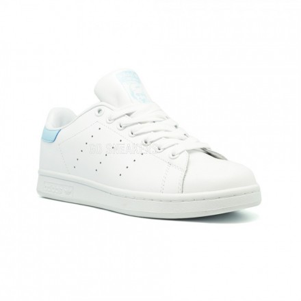 Женские кроссовки Adidas Stan Smith Leather White Blue