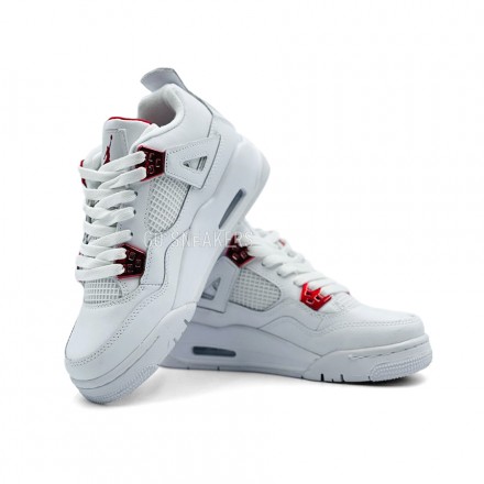 Унисекс кроссовки Nike Air Jordan 4 Retro White/Red