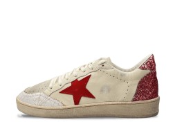 Golden Goose Ball Star White Red Star