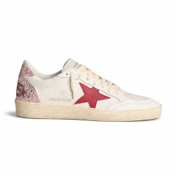 Golden Goose Ball Star White Red Star