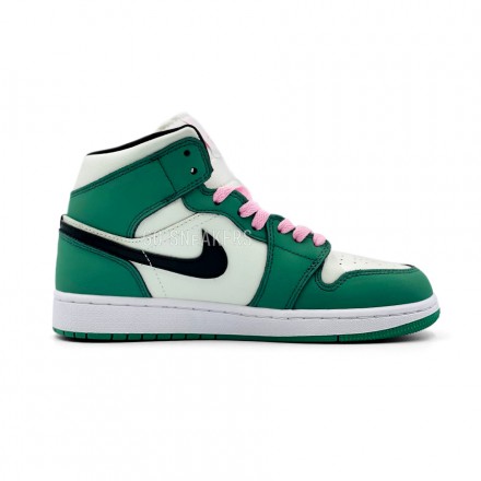 Унисекс кроссовки Nike Air Jordan 1 Green/White