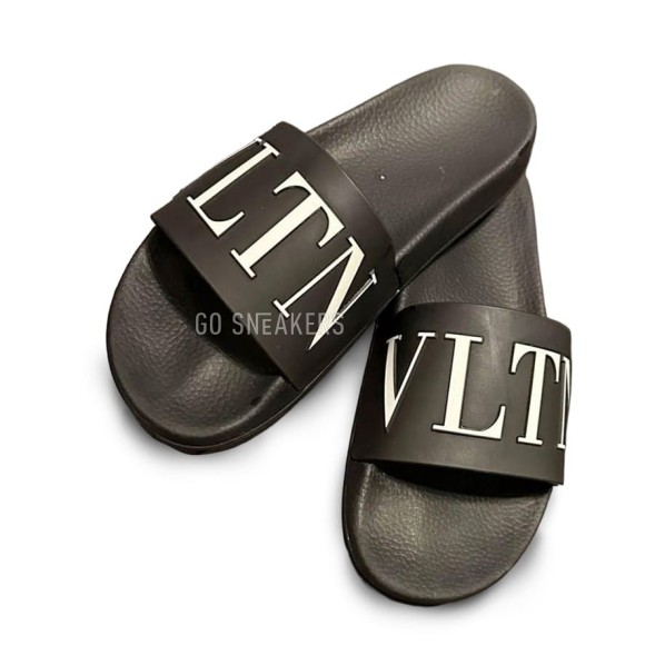 Мужские тапочки Valentino Slides Man Black/White