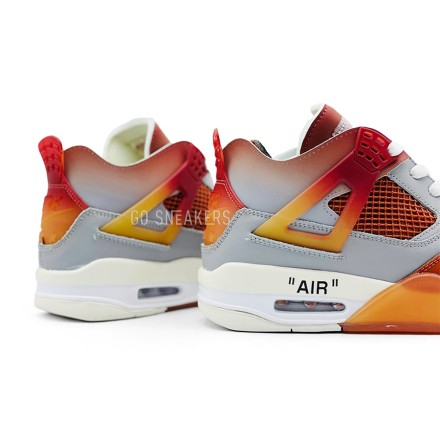 Унисекс кроссовки Nike Air Jordan 4 Grey/Orange