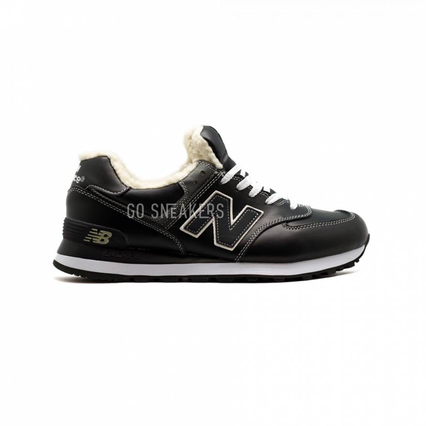 New balance ml574 leather fur cheap