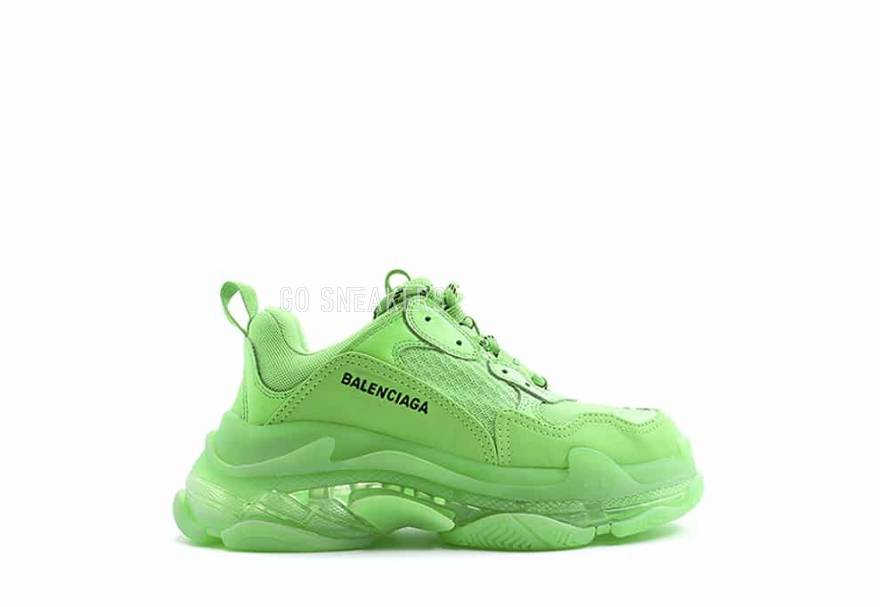 Balenciaga triple s neon green cheap clear sole