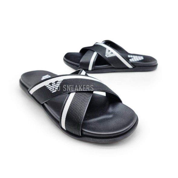 Мужские шлепки Armani Flip-flops GK X Black