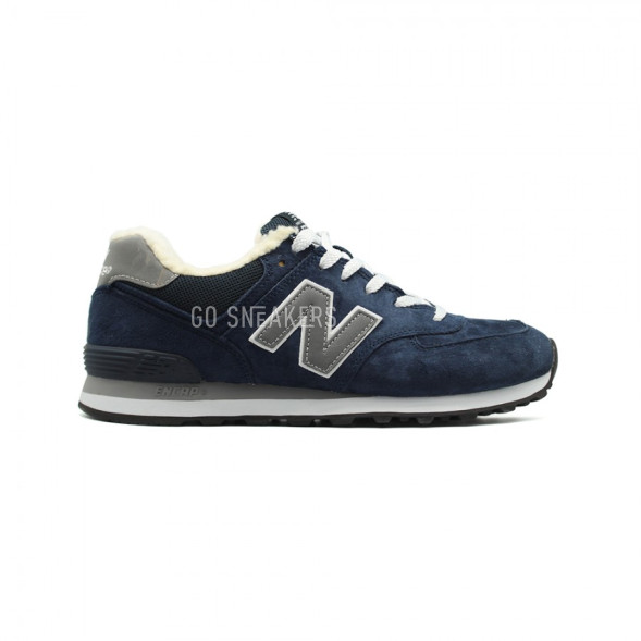 Мужские зимние кроссовки New Balance 574 Navy