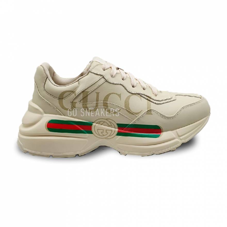 Gucci logo 2025 leather sneaker