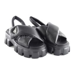 Prada Sandals Leather Black
