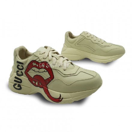 Женские кроссовки Gucci Rhyton Sneaker With Mouth Print