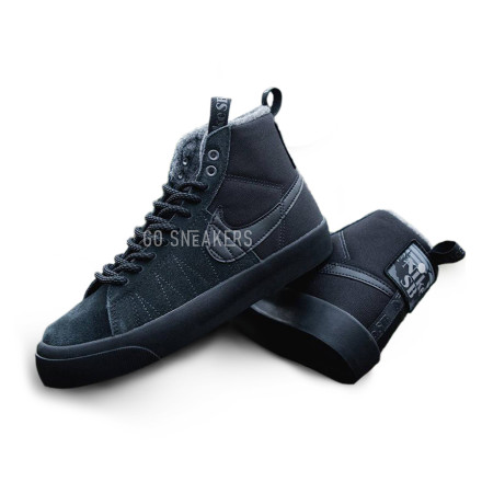 Унисекс зимние кроссовки Nike Sb Zoom Blazer Mid Prm Acclimate Pack Triple Black 