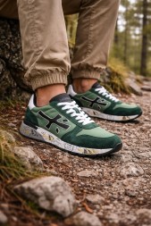 Premiata 483 Textile/Suede Green