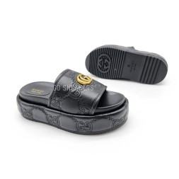 Gucci Flip-flops Platform Double G Black