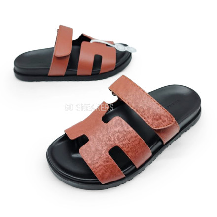 Унисекс сандалии Hermes Flip-flops Chypre Unisex Brown Leather