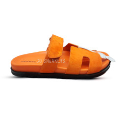 Hermes Flip-flops Chypre Unisex Orange Suede