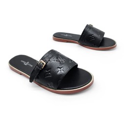 Louis Vuitton Flip-flops Low Leather Black