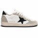 Женские кеды Golden Goose Ball Star in Nappa and Suede with Black Glitter Star and Heel Tab
