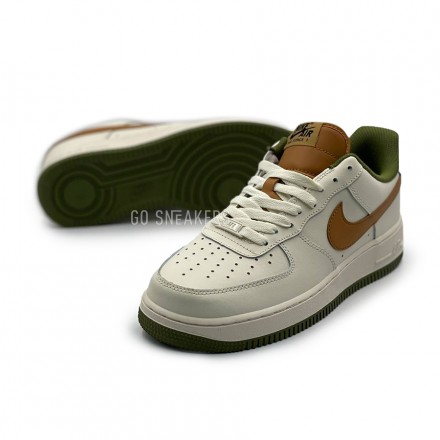 Унисекс кроссовки Nike Air Force 1 Low White/Brown
