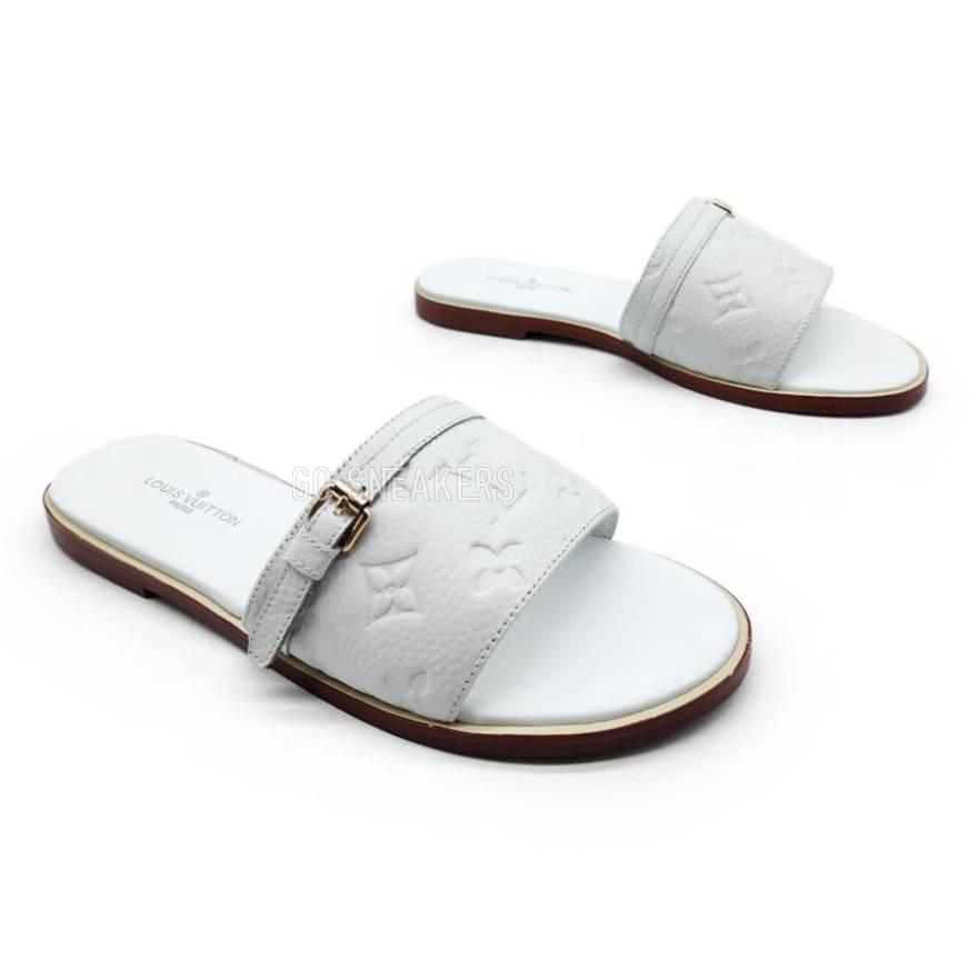 Louis Vuitton Flip flops Low Leather White
