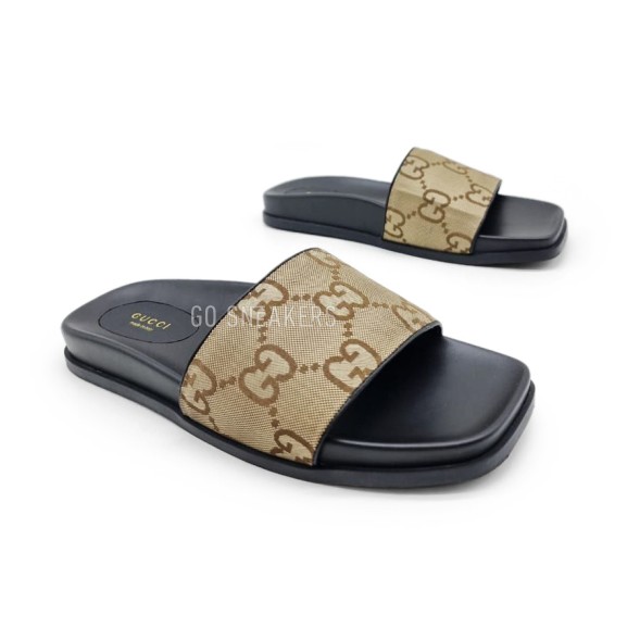Женские шлепки Gucci Flip-flops Textille Brown