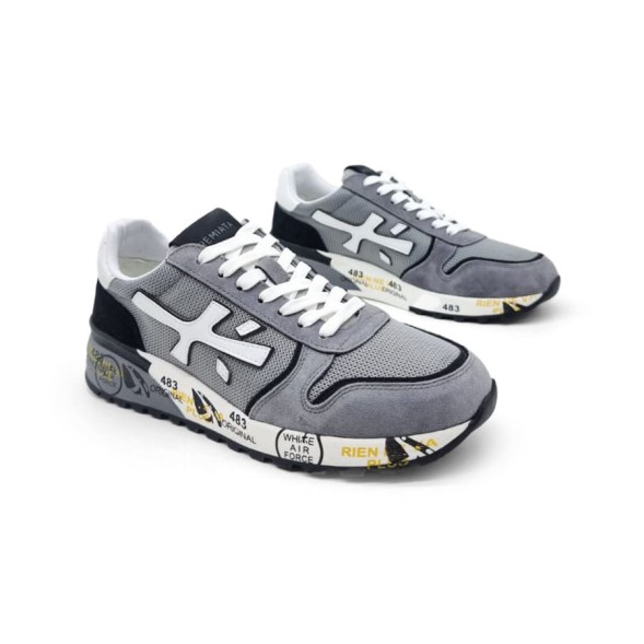 Унисекс кроссовки Premiata 483 Textile/Suede Air Light Grey