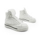 Женские кроссовки Prada Macro Nylon And Leather High-Top Sneakers White