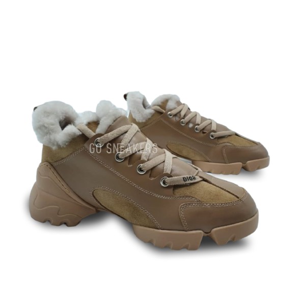 Женские зимние кроссовки Dior D-Connect Brown